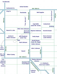 1942 ca Richmond Beach Neighborhood Map 15th Ave